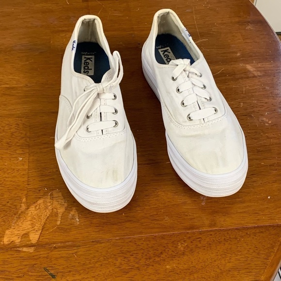 KEDS platform triple up sneakers size 7.5 slight discoloration see pics#7/8 - Picture 1 of 12